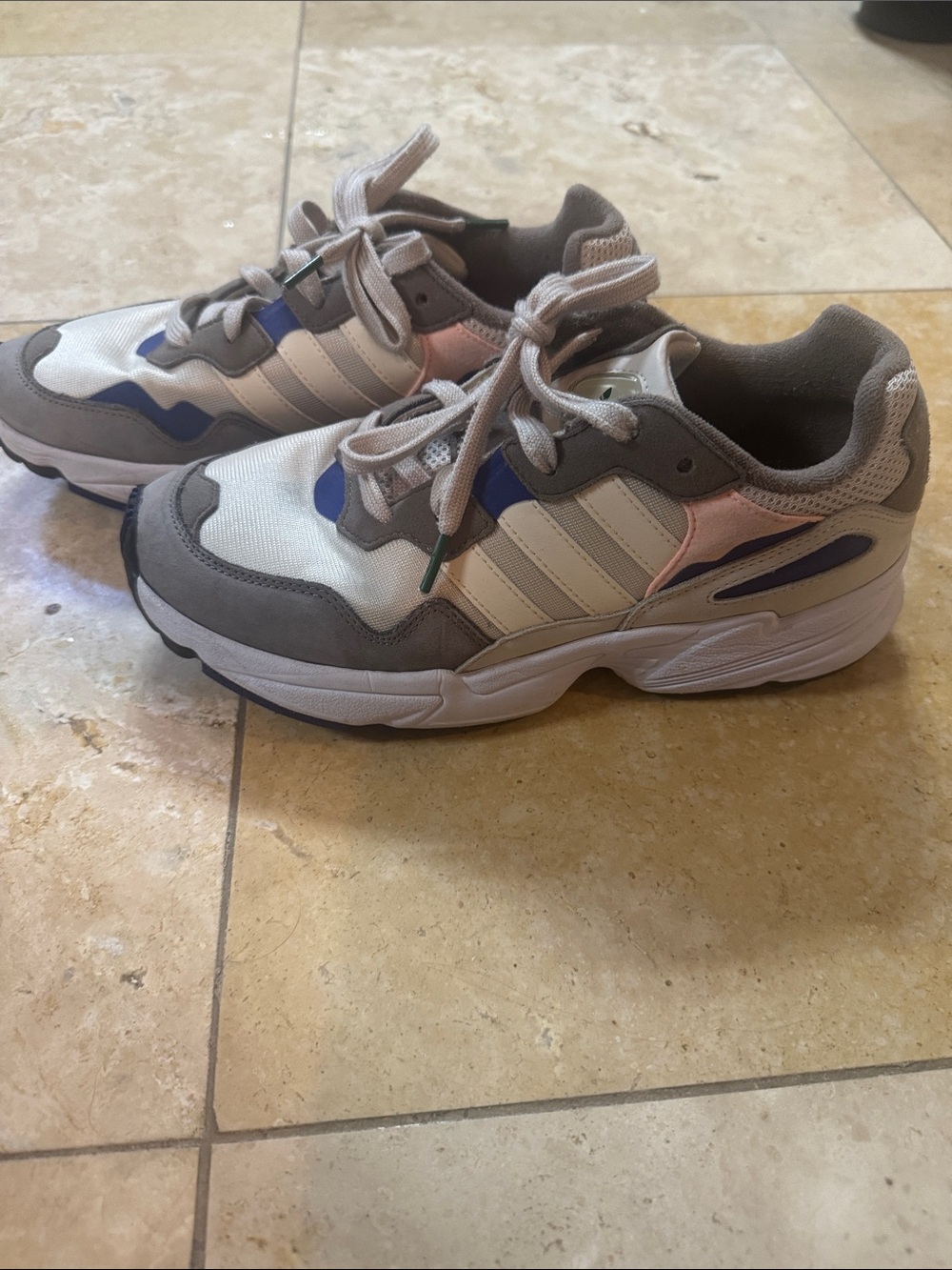 Ladies Adidas Sneakers with Blue & Pink Accents
